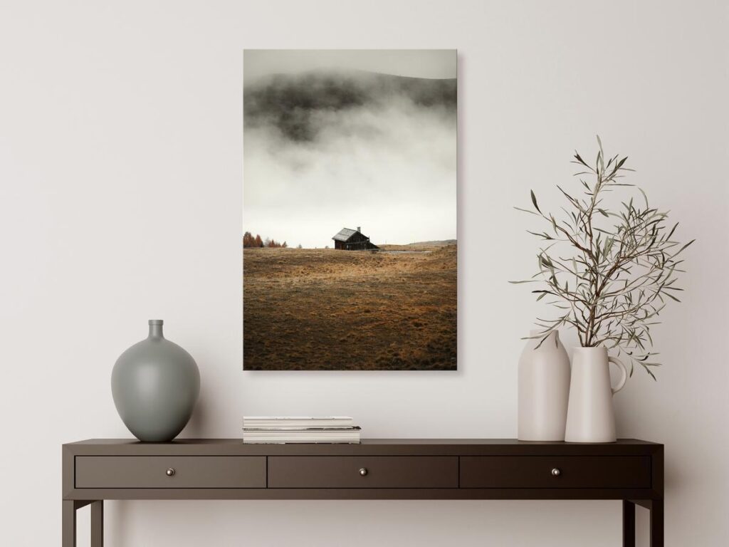 Schilderij - Asylum in the Mountains (1 Part) Vertical