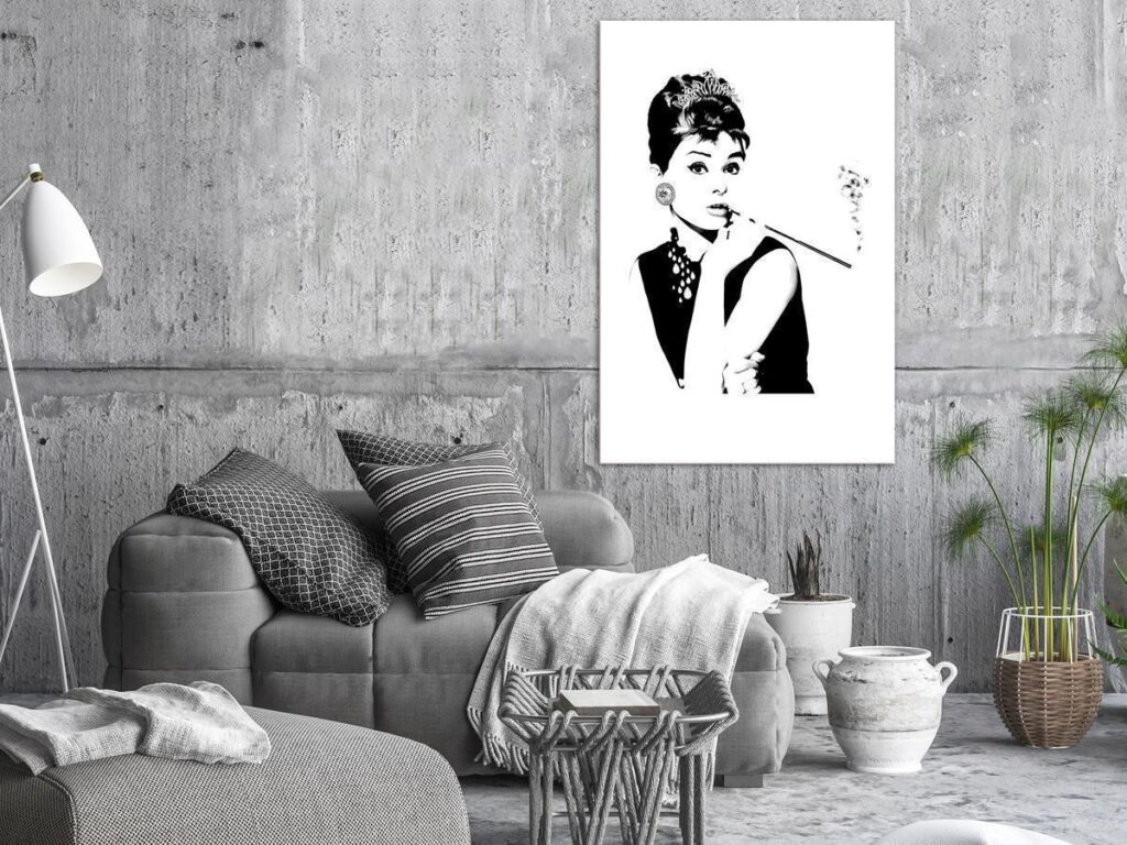Schilderij - Audrey (1 Part) Vertical