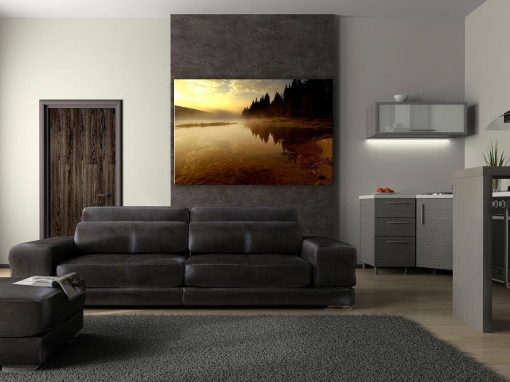 Schilderij - Autumn Evening (1 Part) Wide - Afbeelding 2