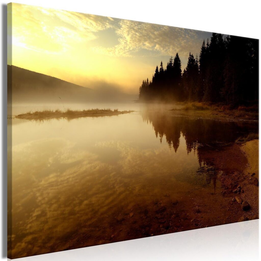 Schilderij - Autumn Evening (1 Part) Wide
