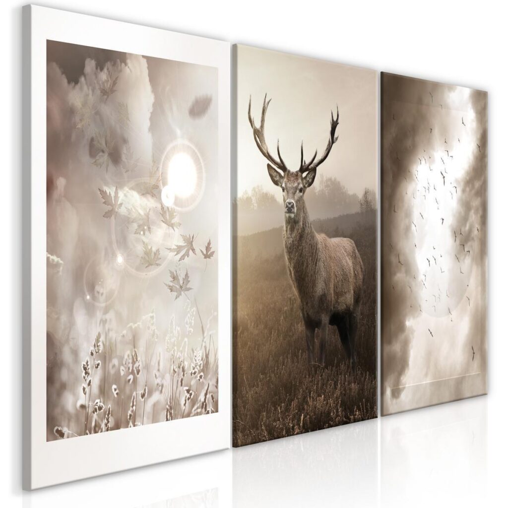 Schilderij - Autumn Evenings (3 Parts)