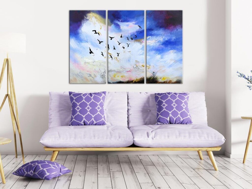 Schilderij - Autumn Is Coming (3 Parts)