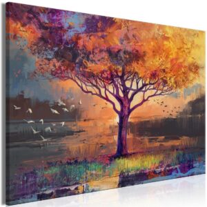 Schilderij - Autumn Sketches (1 Part) Wide