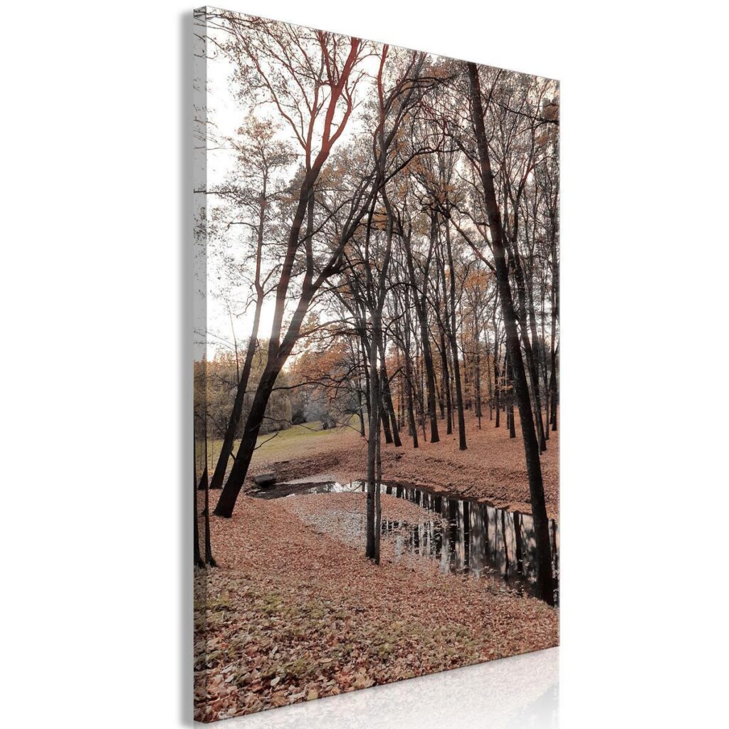 Schilderij - Autumn Walk (1 Part) Vertical - Afbeelding 2