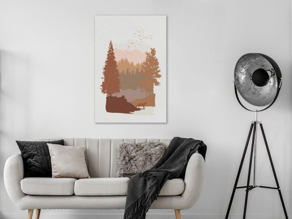 Schilderij - Autumn in the Mountains (1 Part) Vertical