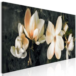 Schilderij - Avant-Garde Magnolia (1 Part) Narrow Orange
