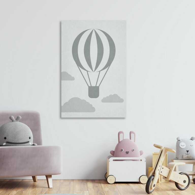 Schilderij - Balloon Travel (1 Part) Vertical