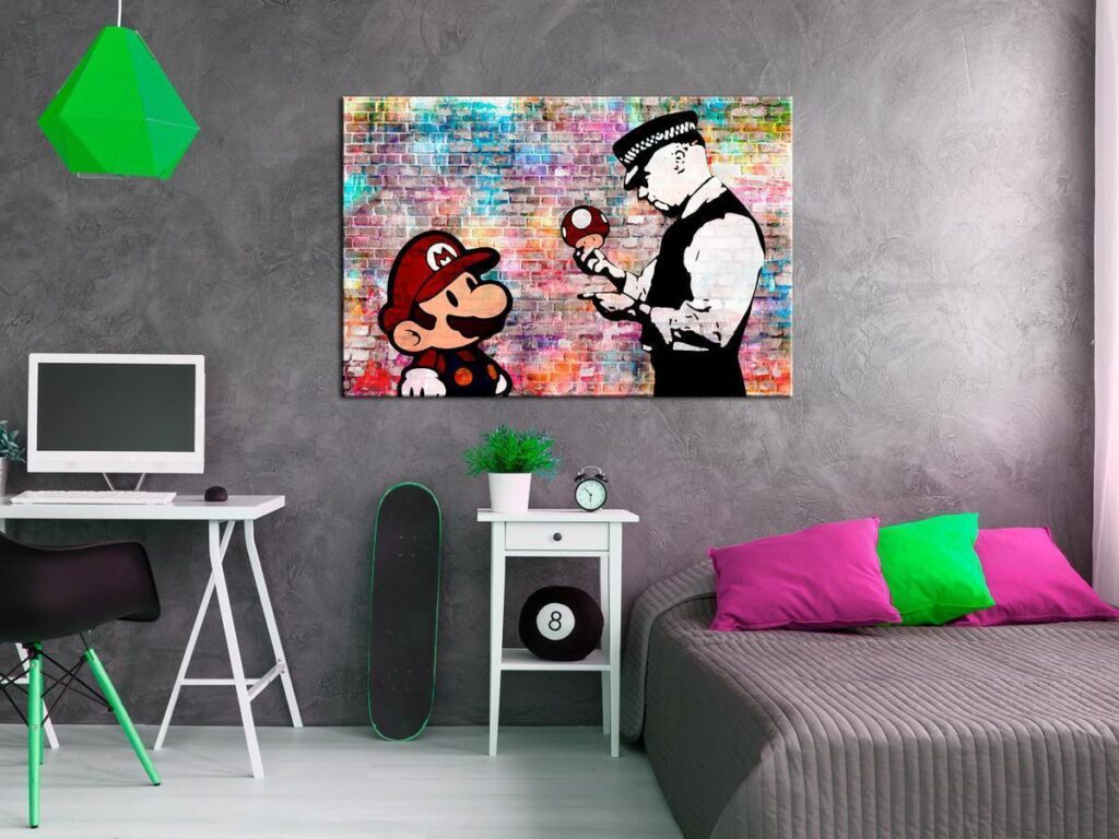 Schilderij - Banksy: Colourful Brick - Afbeelding 2