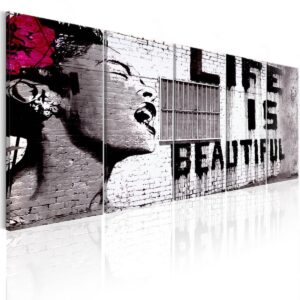 Schilderij - Banksy: Life is Beautiful