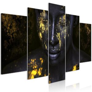 Schilderij - Bathed in Gold (5 Parts) Wide
