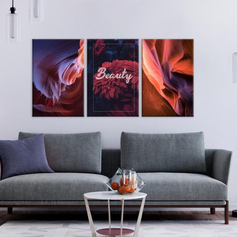 Schilderij - Beauty of Canyons (3 Parts)