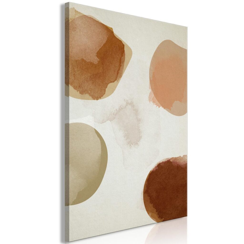 Schilderij - Beige Abstraction (1 Part) Vertical