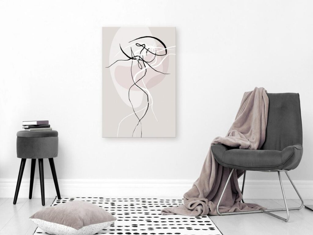 Schilderij - Beige Energy (1 Part) Vertical