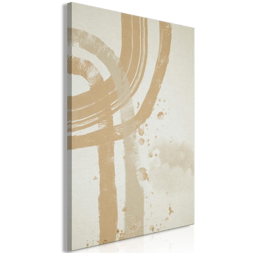 Schilderij - Beige Minimalism (1 Part) Vertical - Afbeelding 2