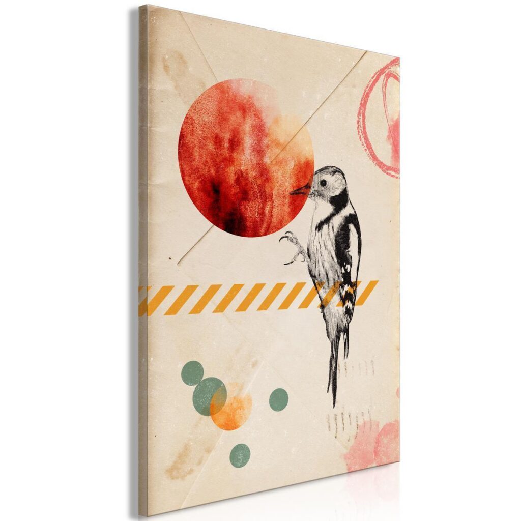 Schilderij - Bird Mail (1 Part) Vertical - Afbeelding 2