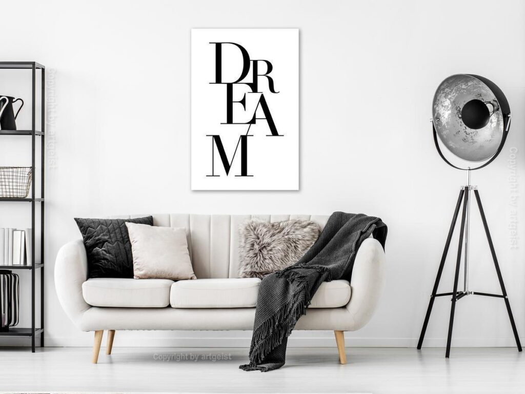 Schilderij - Black Dream (1 Part) Vertical