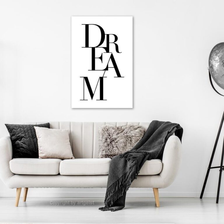 Schilderij - Black Dream (1 Part) Vertical