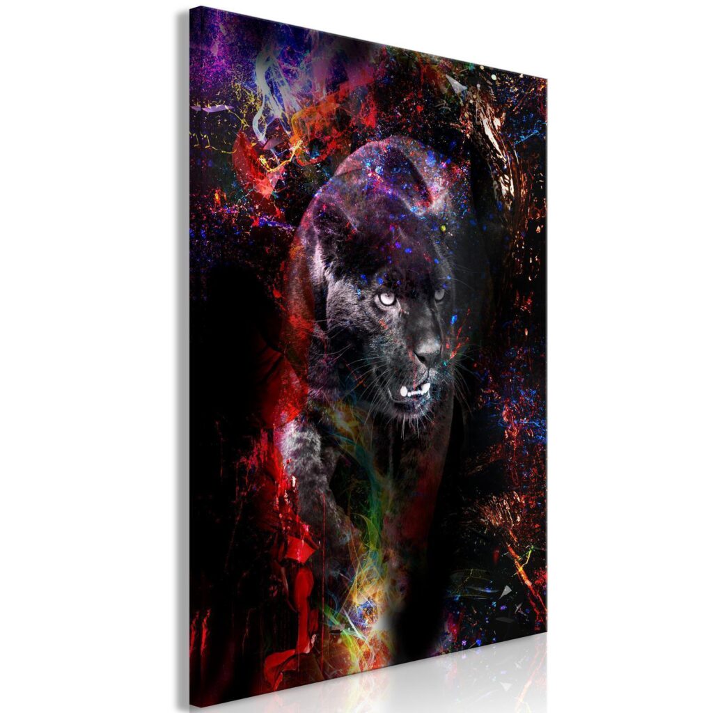Schilderij - Black Jaguar (1 Part) Vertical - Afbeelding 2
