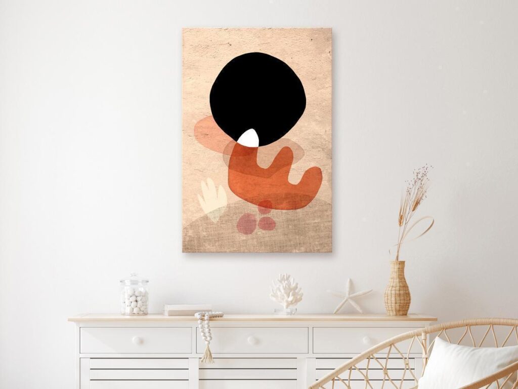Schilderij - Black Stone (1 Part) Vertical