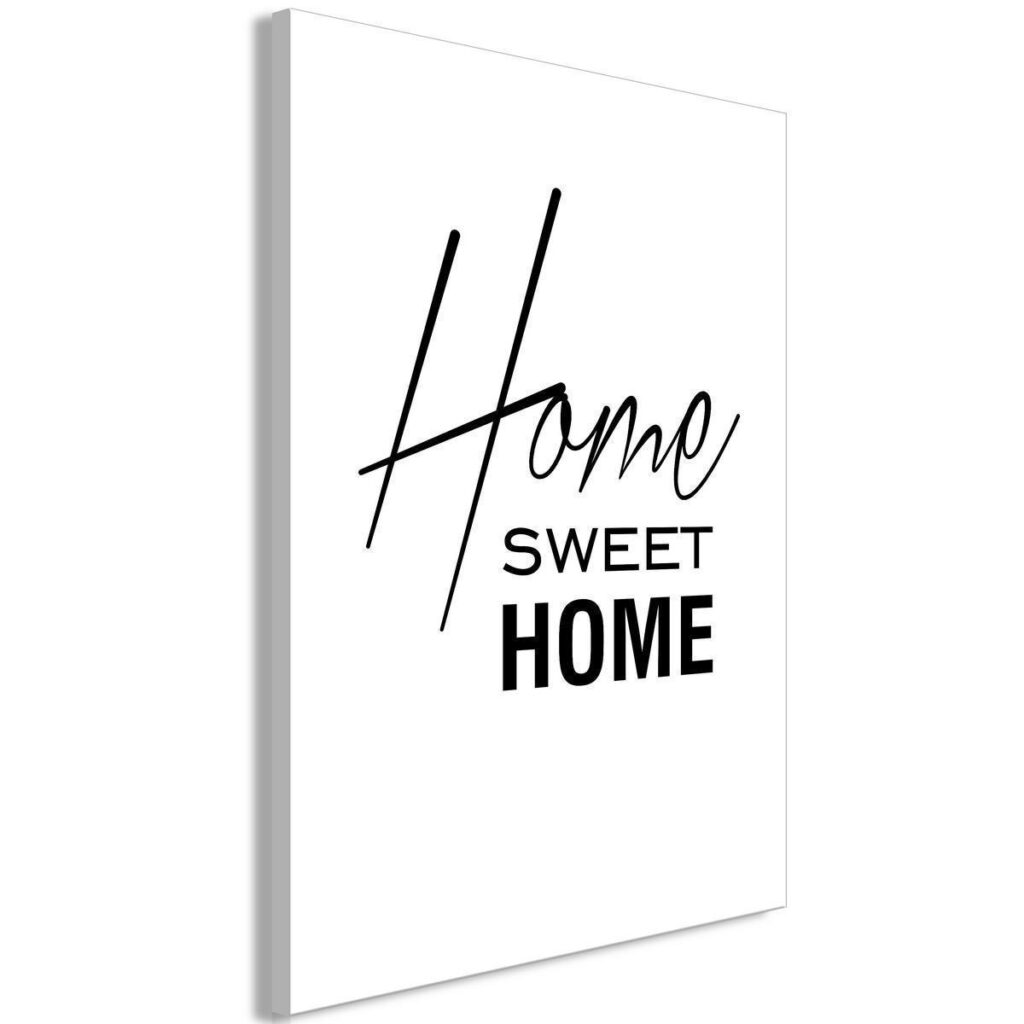 Schilderij - Black and White: Home Sweet Home (1 Part) Vertical - Afbeelding 2