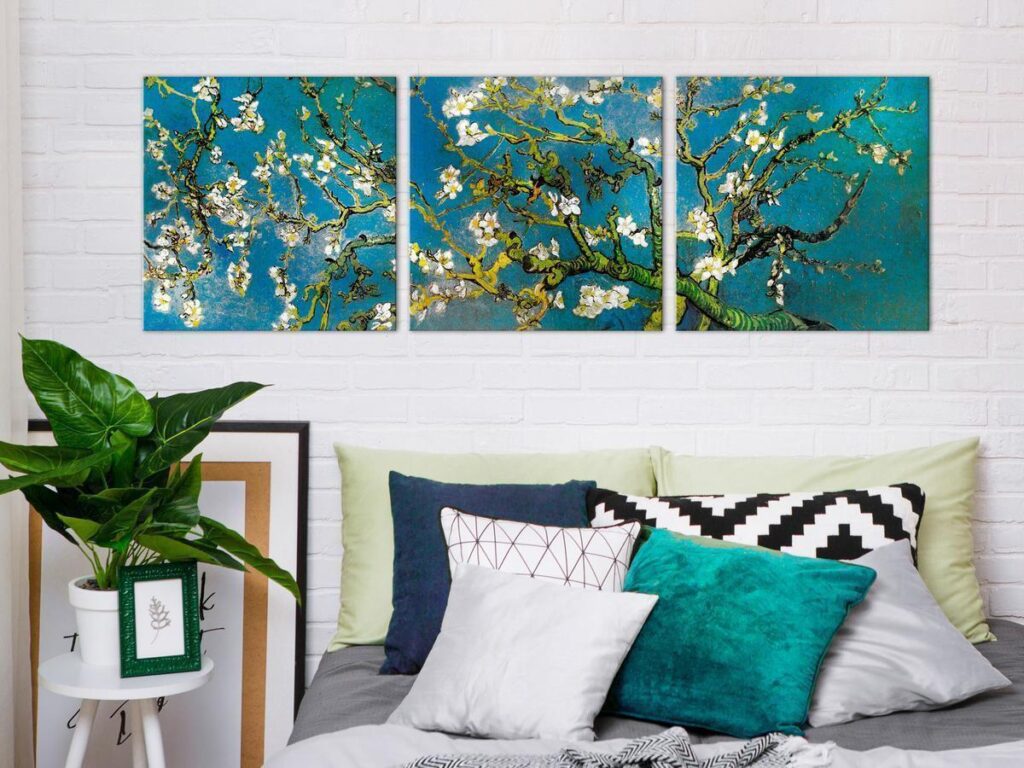 Schilderij - Blooming Almond (3 Parts) - Afbeelding 2