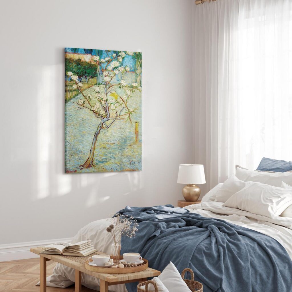 Schilderij - Blossoming Pear Tree - Afbeelding 3