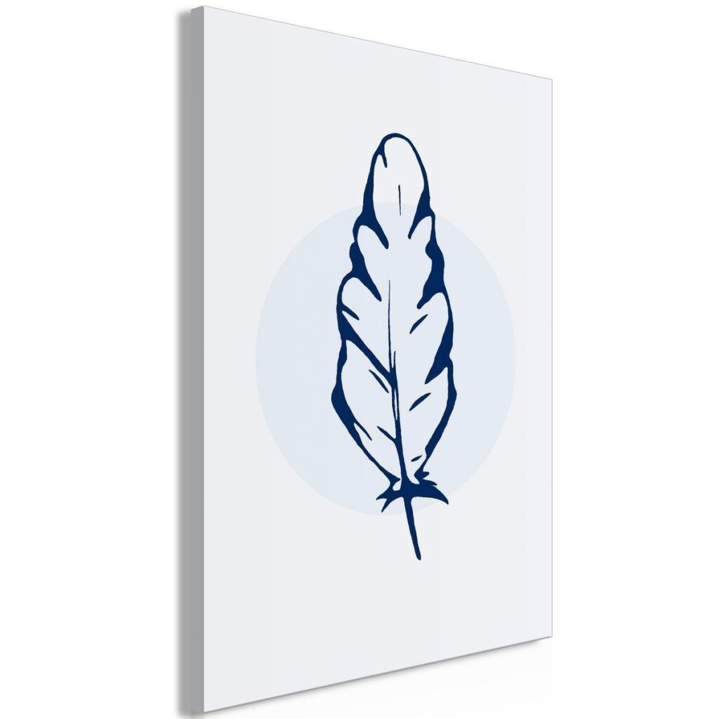 Schilderij - Blue Feather (1 Part) Vertical - Afbeelding 2