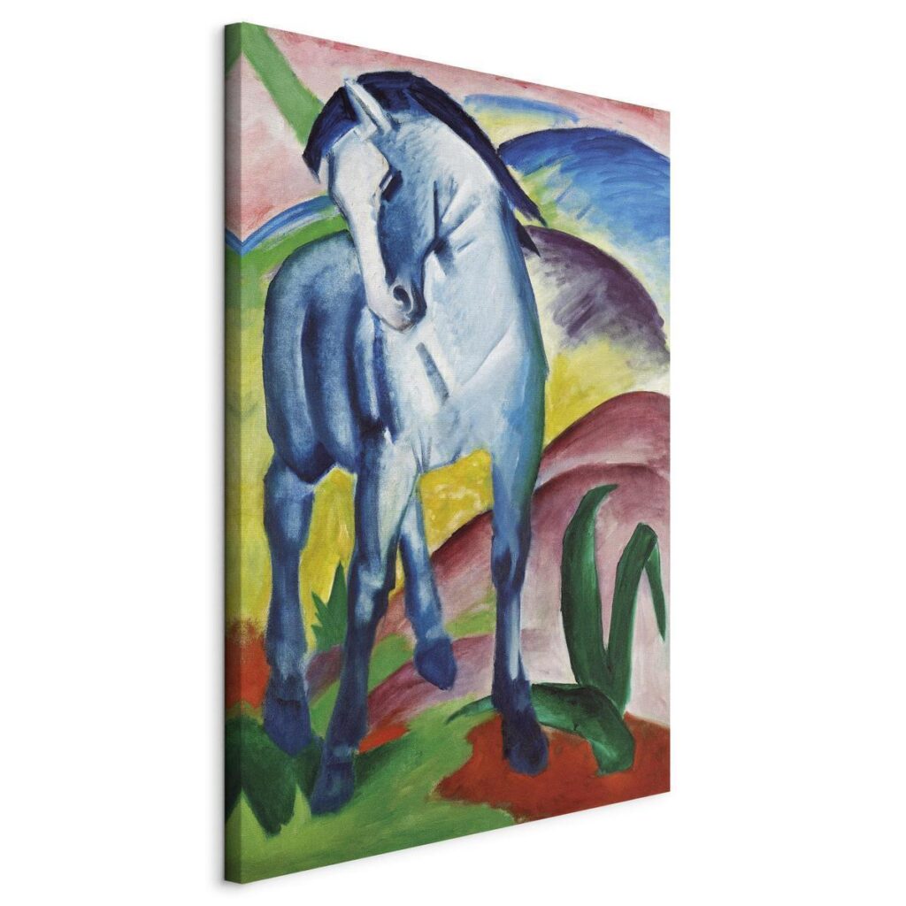 Schilderij - Blue Horse - Afbeelding 3