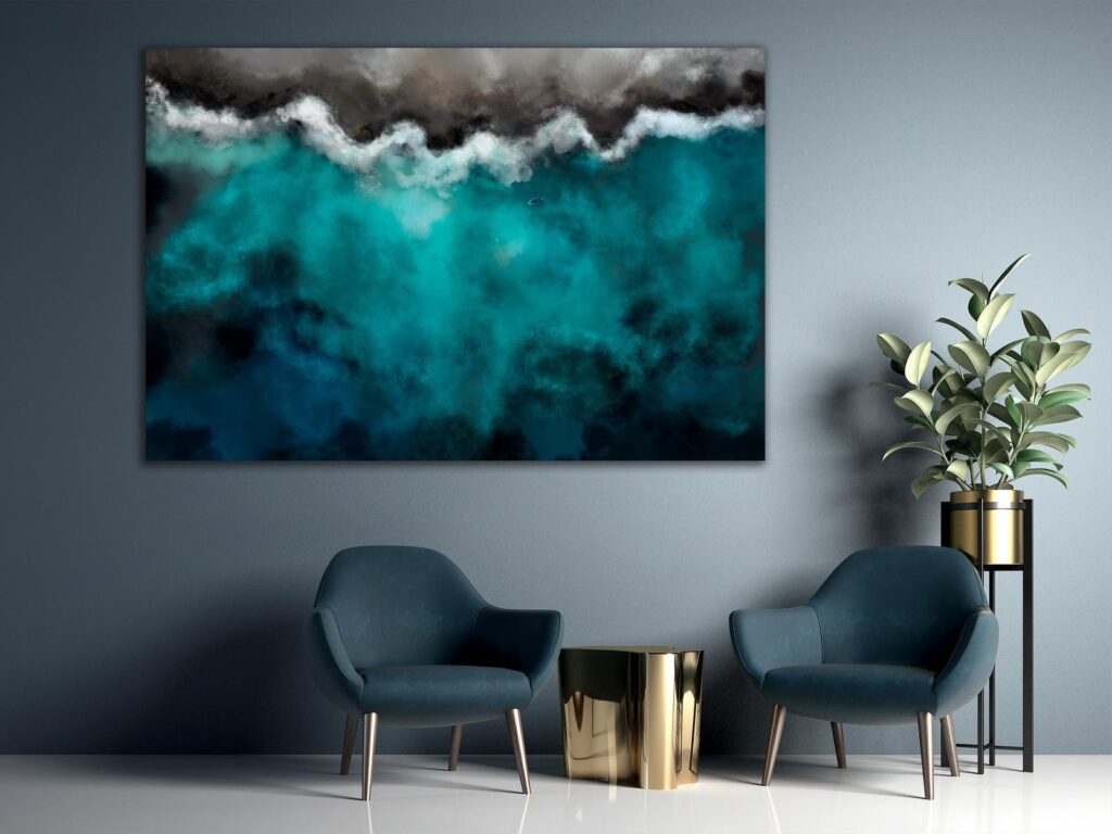 Schilderij - Blue Lagoon (1 Part) Wide - Afbeelding 2