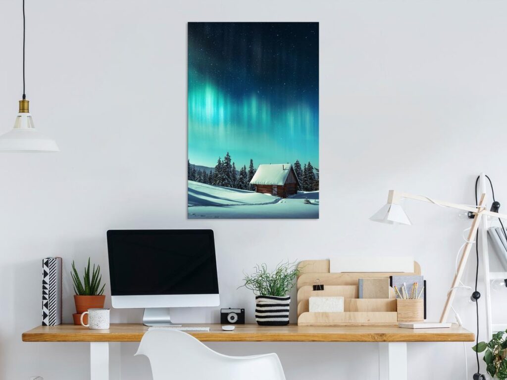 Schilderij - Blue Nights (1 Part) Vertical