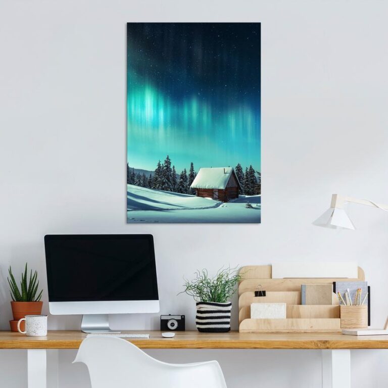 Schilderij - Blue Nights (1 Part) Vertical