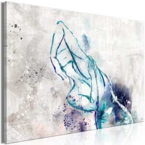 Schilderij - Blue Woman (1 Part) Wide