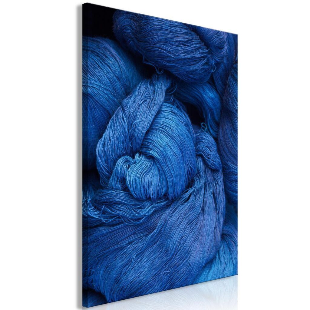 Schilderij - Blue Worsted (1 Part) Vertical - Afbeelding 2