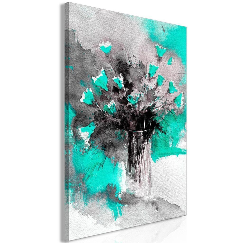 Schilderij - Bouquet of Colours (1 Part) Vertical Green - Afbeelding 2