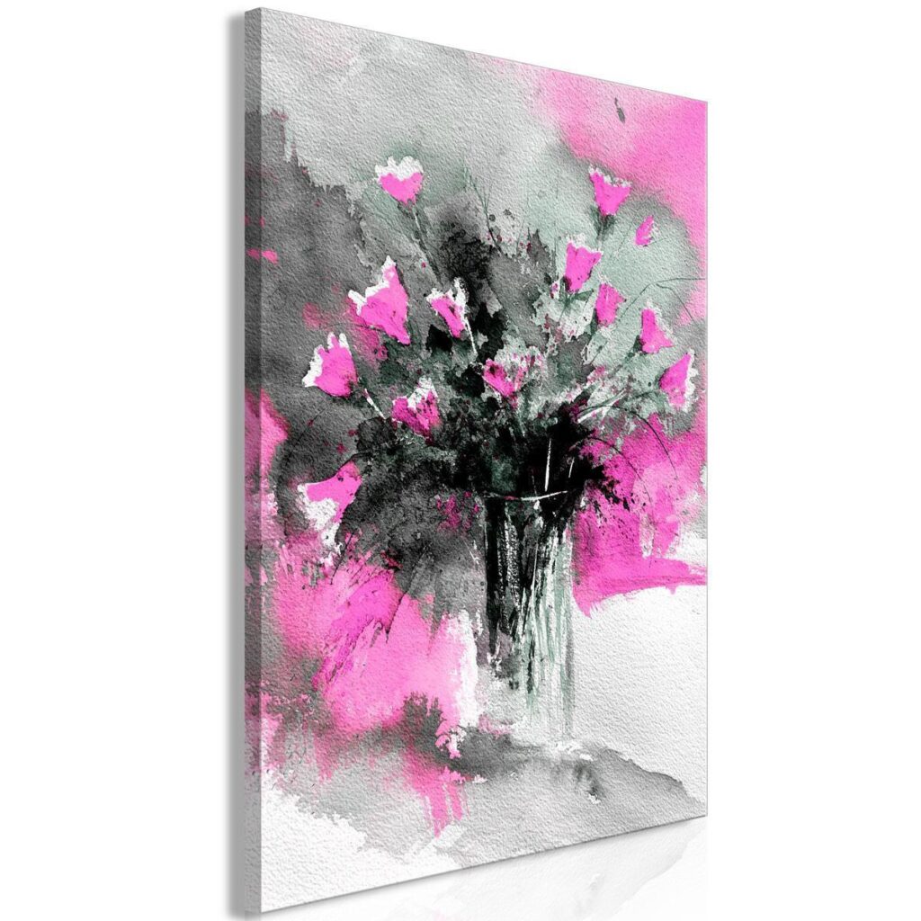 Schilderij - Bouquet of Colours (1 Part) Vertical Pink - Afbeelding 2
