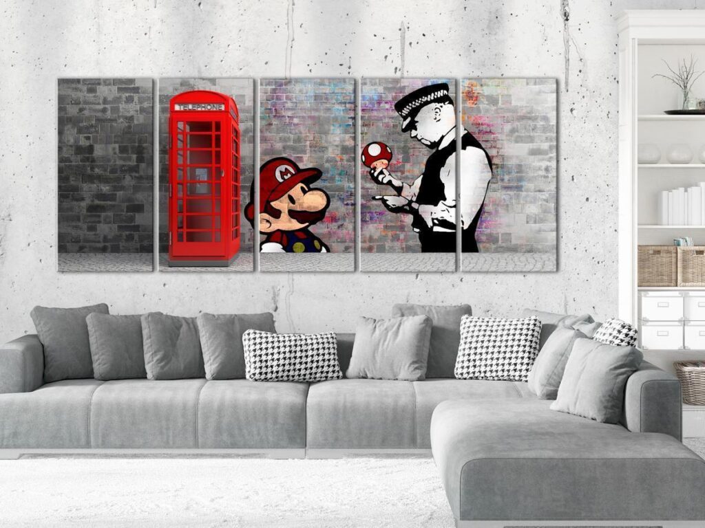 Schilderij - Brick Graffiti I - Afbeelding 2