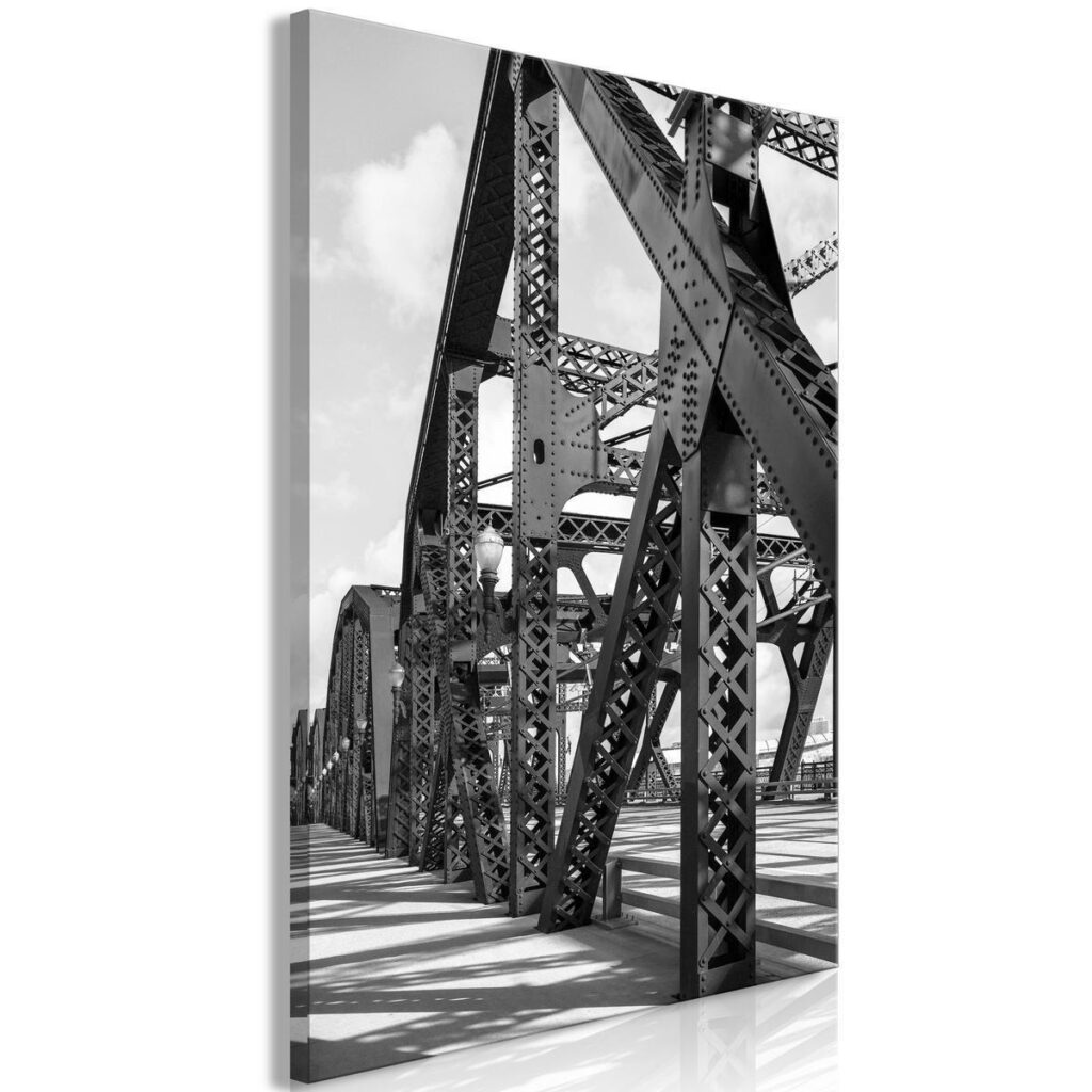 Schilderij - Bridge at Morning (1 Part) Vertical - Afbeelding 2