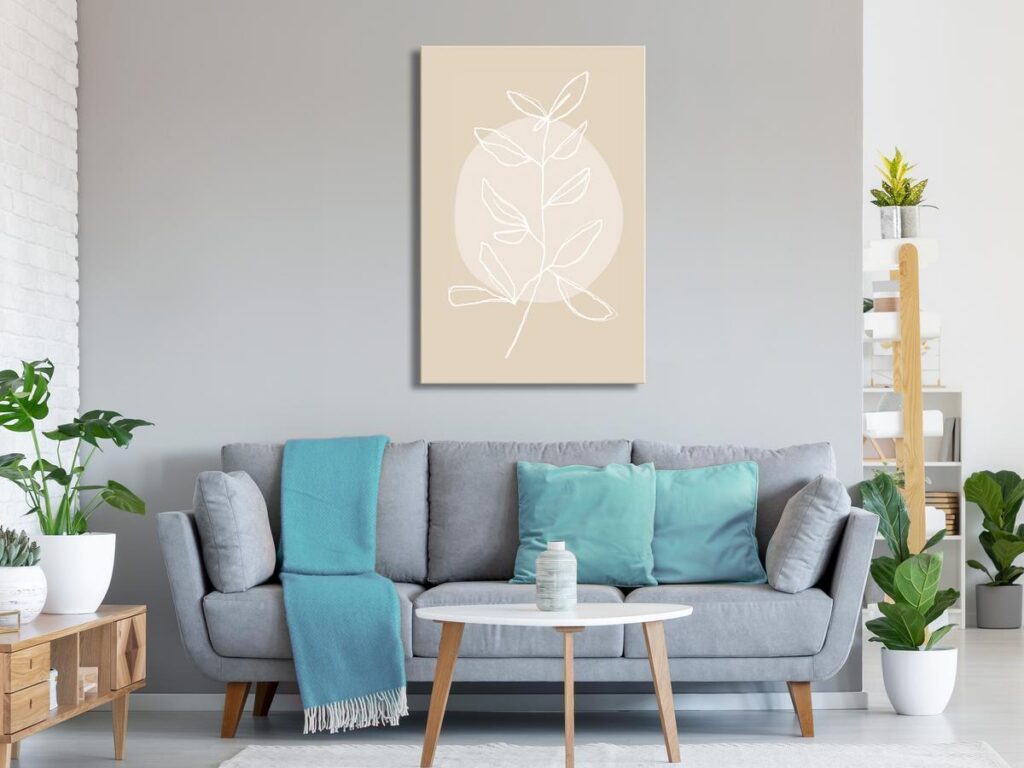Schilderij - Bright Twig (1 Part) Vertical