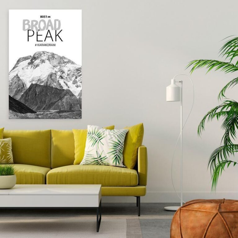 Schilderij - Broad Peak (1 Part) Vertical