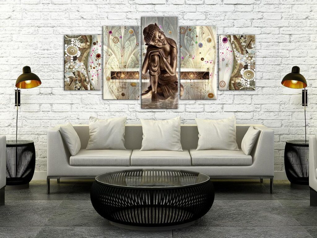 Schilderij - Buddha's Dream (5 Parts) Wide - Afbeelding 2