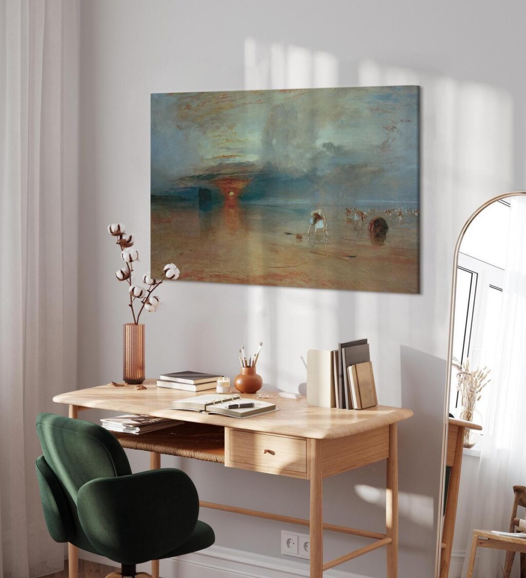 Schilderij - Calais Beach, Low Tide - Afbeelding 3