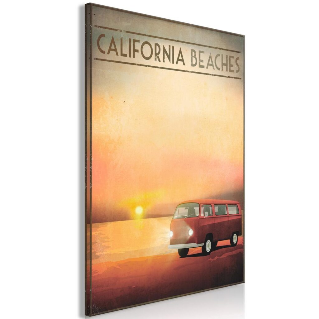 Schilderij - California Beaches (1 Part) Vertical - Afbeelding 2