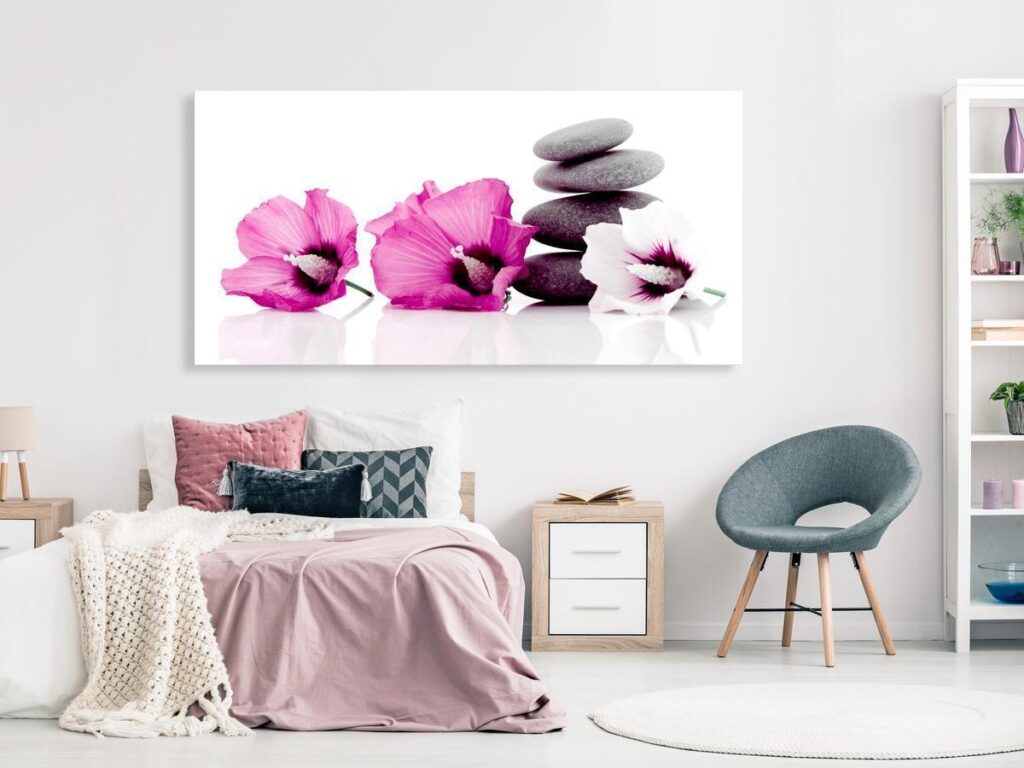 Schilderij - Calm Mallow (1 Part) Pink - Afbeelding 2