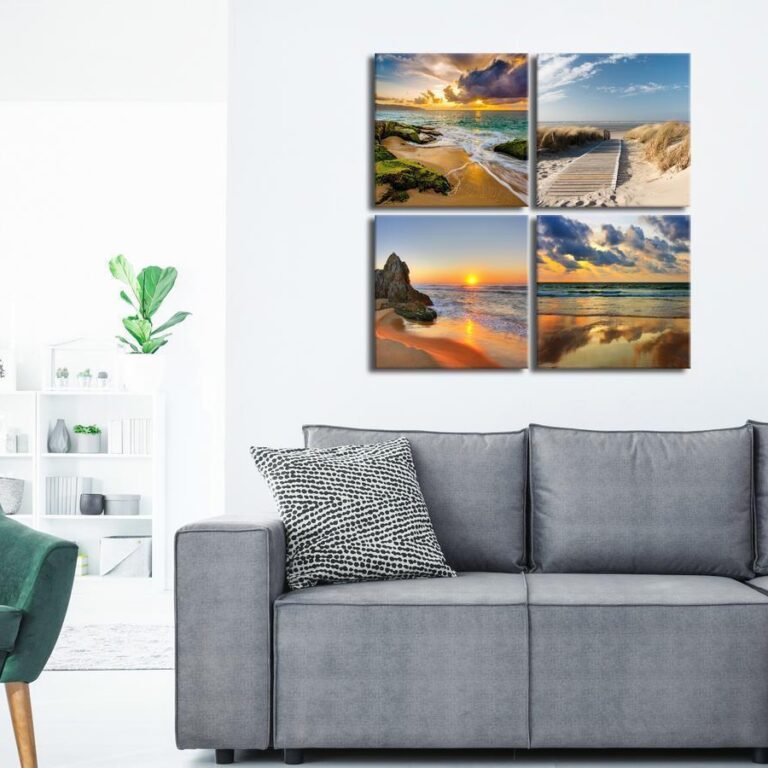 Schilderij - Calmness of the Sea (4 Parts)