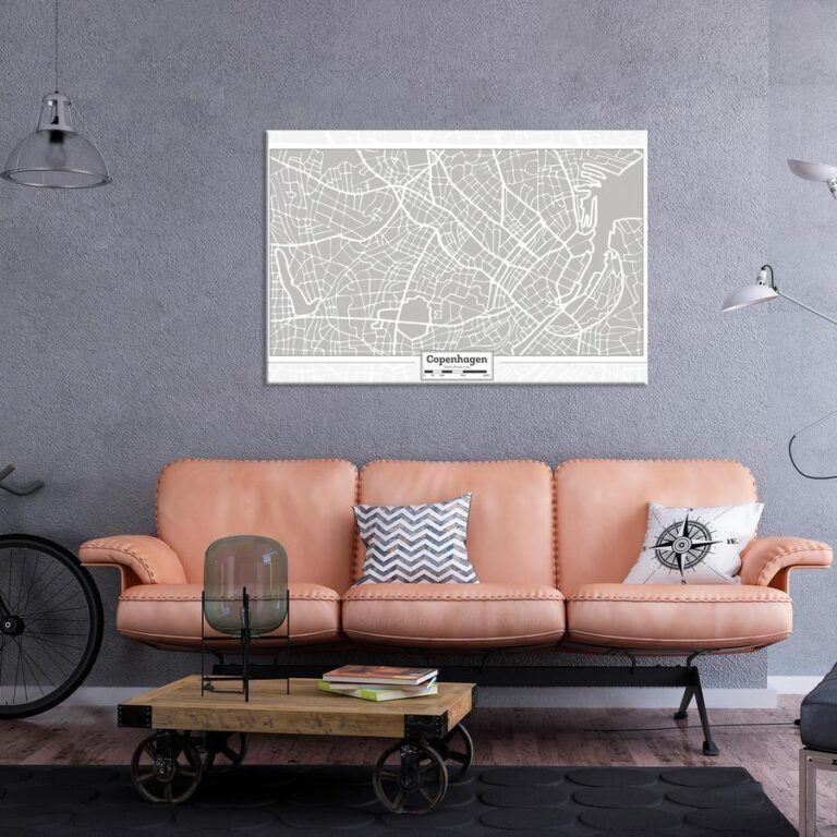 Schilderij - Capital of Denmark (1 Part) Wide