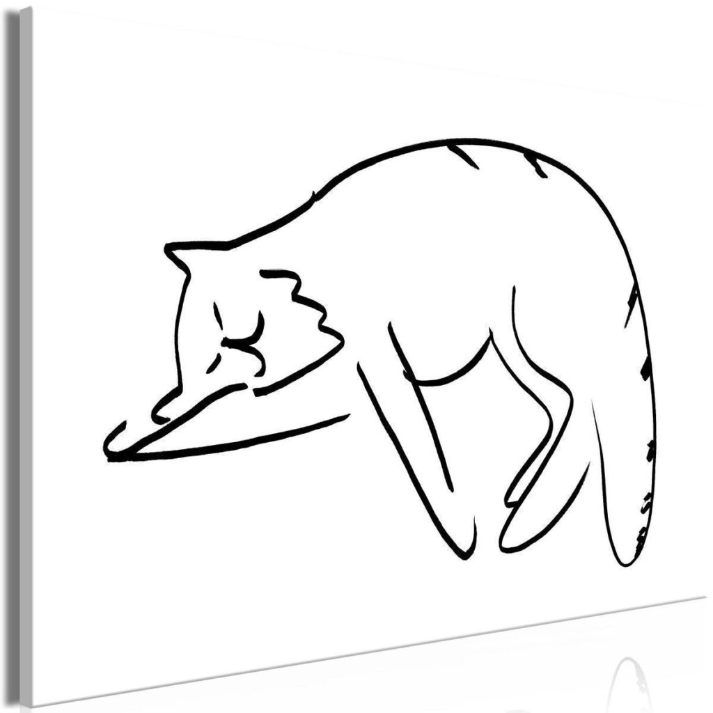 Schilderij - Cat's Dreams (1 Part) Vertical - Afbeelding 2