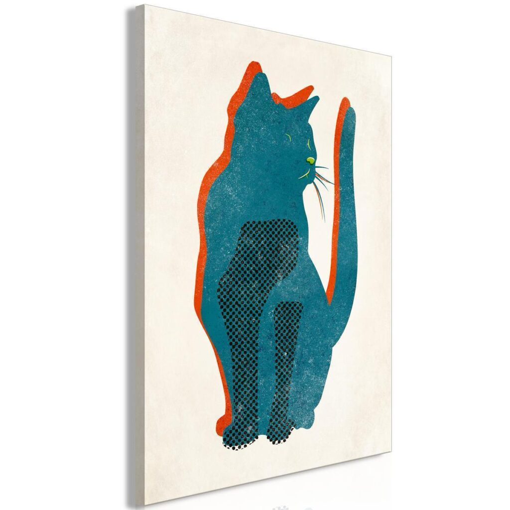 Schilderij - Cat's Moods (1 Part) Vertical - Afbeelding 2