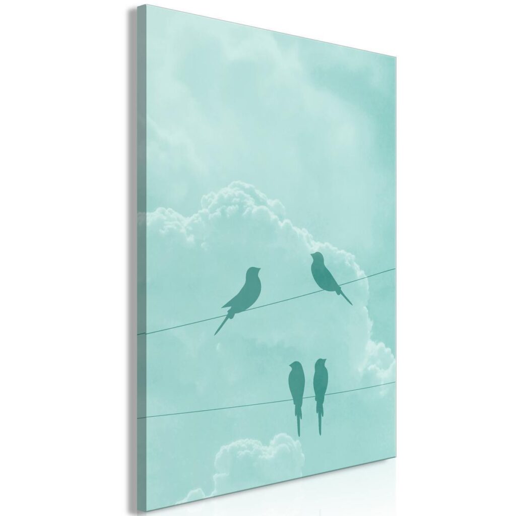 Schilderij - Celadon Sky (1 Part) Vertical - Afbeelding 2