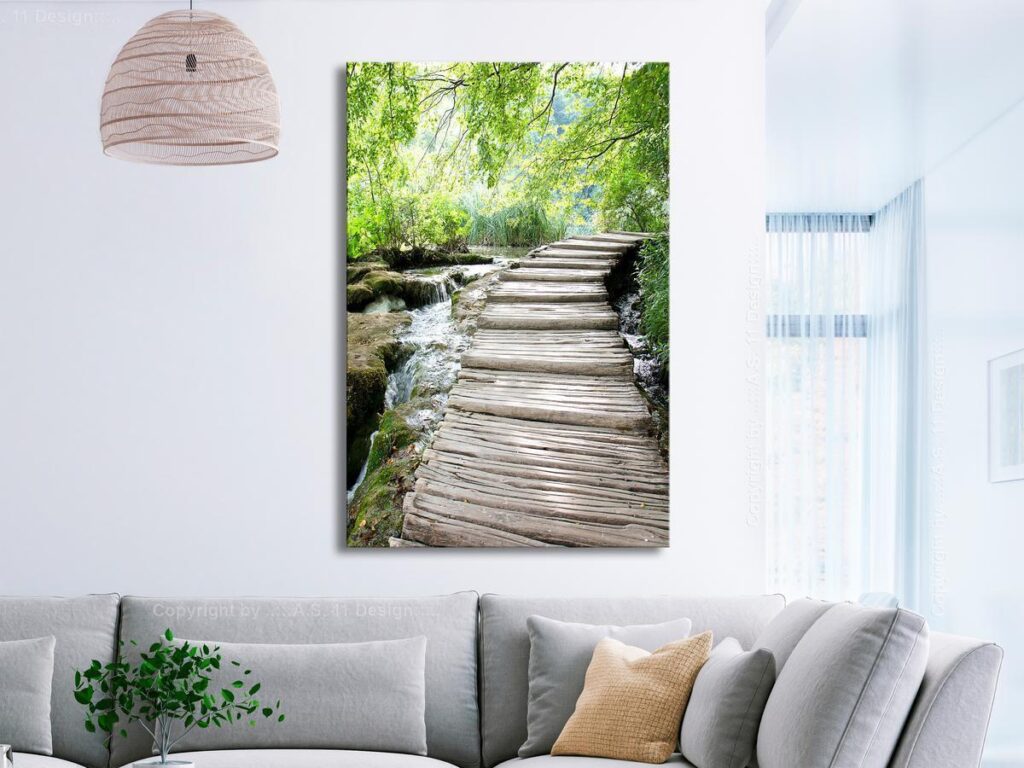Schilderij - Charming Path (1 Part) Vertical