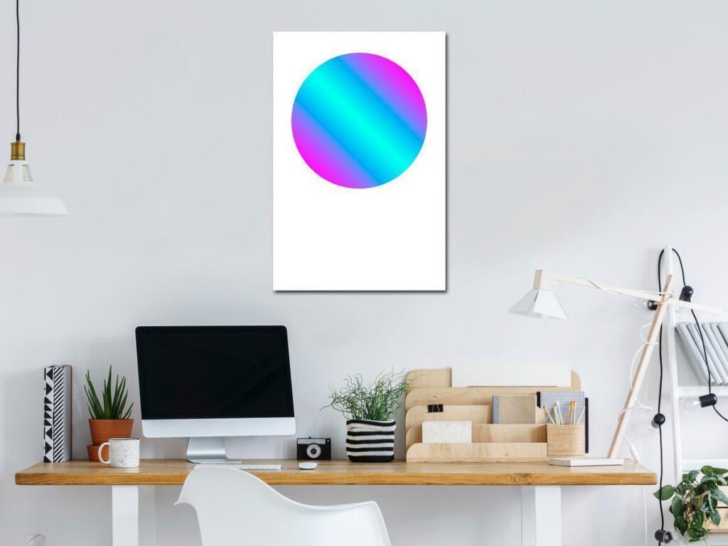 Schilderij - Circle Gradient (1 Part) Vertical